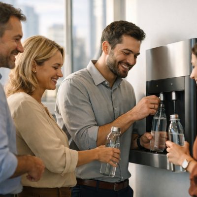 Reunión de trabajo y agua fresca