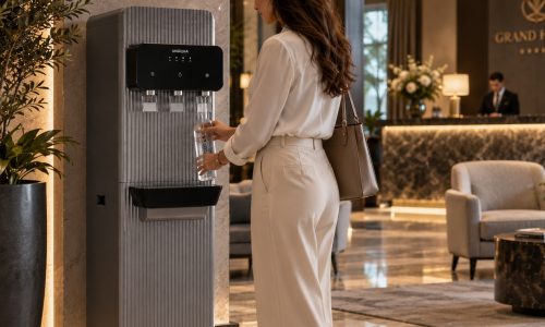 Fuente de agua diseño elite UNAQUA AURA perfecta para hoteles de diseño